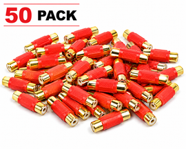 American terminal ATFF-100R-50 Gold Red RCA Female-to-Female Coupler Adapter 50 Pack