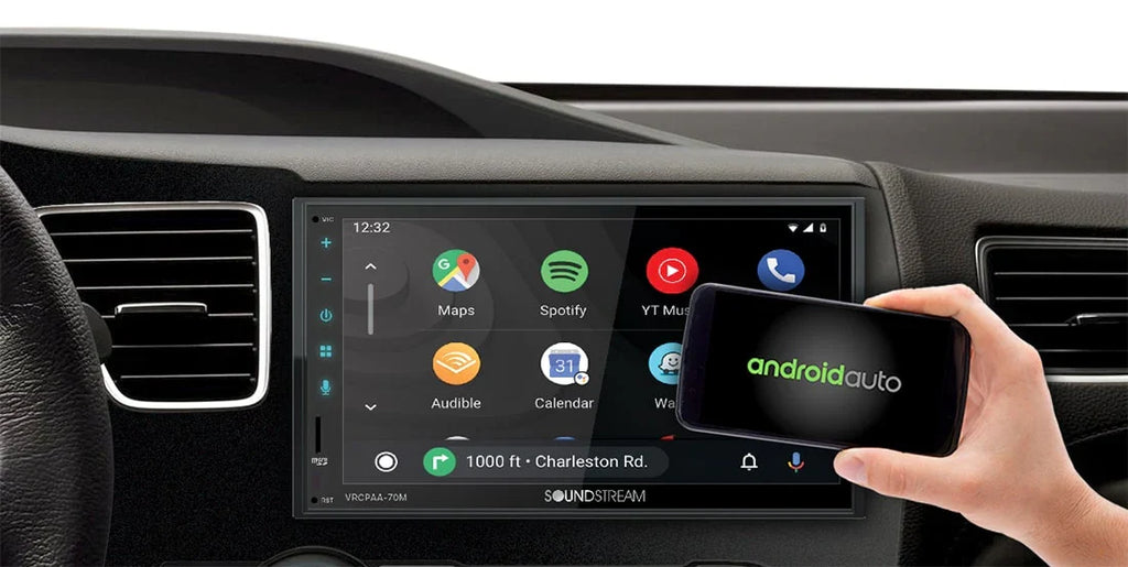 Soundstream VRCPAA-106M 10″ Mechless Headunit w/ Apple CarPlay & Android Auto