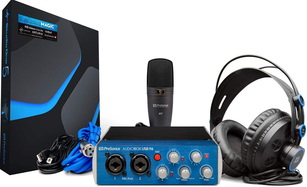 PreSonus AudioBox 96 Studio Hardware and Software Recording Bundle 25th Anniversary Edition