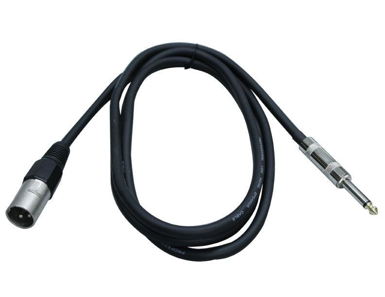 MR DJ CQXM6 6' Pro PA DJ Karaoke XLR Male to 1/4" TS Mono Male Plug Speaker Wire Cable