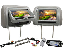 Charger l'image dans la galerie, Absolute DPH-770PKGG 7.5" Pair Gray Headrest TFT/LCD Monitor DVD/USB/SD Package