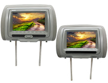 Charger l'image dans la galerie, Absolute DPH-770PKGG 7.5" Pair Gray Headrest TFT/LCD Monitor DVD/USB/SD Package