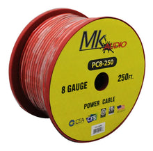 Load image into Gallery viewer, Mk Audio PC8-250RD 8 Gauge Red Multi-Strand 250 Feet Power Ground Wire Cable