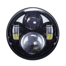 Load image into Gallery viewer, Saddle Tramp BC-561B Round Motorcycle Headlights with Black Face and Partial Halo - 5.6 Inch, 8 LED
