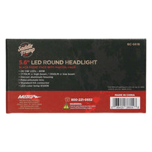 Load image into Gallery viewer, Saddle Tramp BC-561B Round Motorcycle Headlights with Black Face and Partial Halo - 5.6 Inch, 8 LED