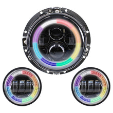 Load image into Gallery viewer, Saddle Tramp BC-706RGBKT Round Motorcycle Headlight - 7 Inch/4.5 Inch