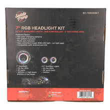 Load image into Gallery viewer, Saddle Tramp BC-706RGBKT Round Motorcycle Headlight - 7 Inch/4.5 Inch