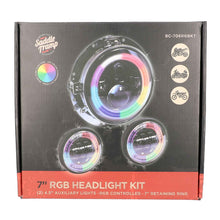 Load image into Gallery viewer, Saddle Tramp BC-706RGBKT Round Motorcycle Headlight - 7 Inch/4.5 Inch
