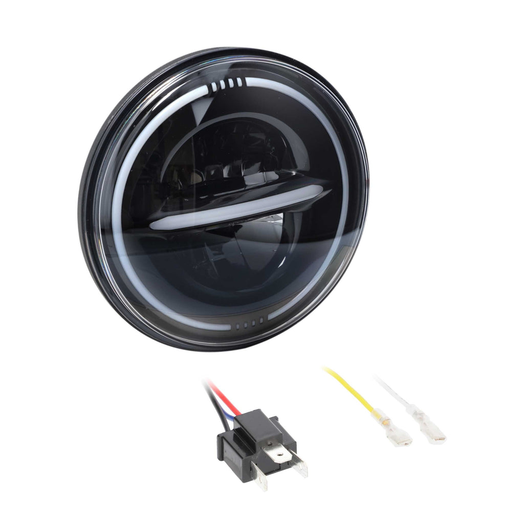 Saddle Tramp BC-709B 7" Reflector Headlight with Full Halo