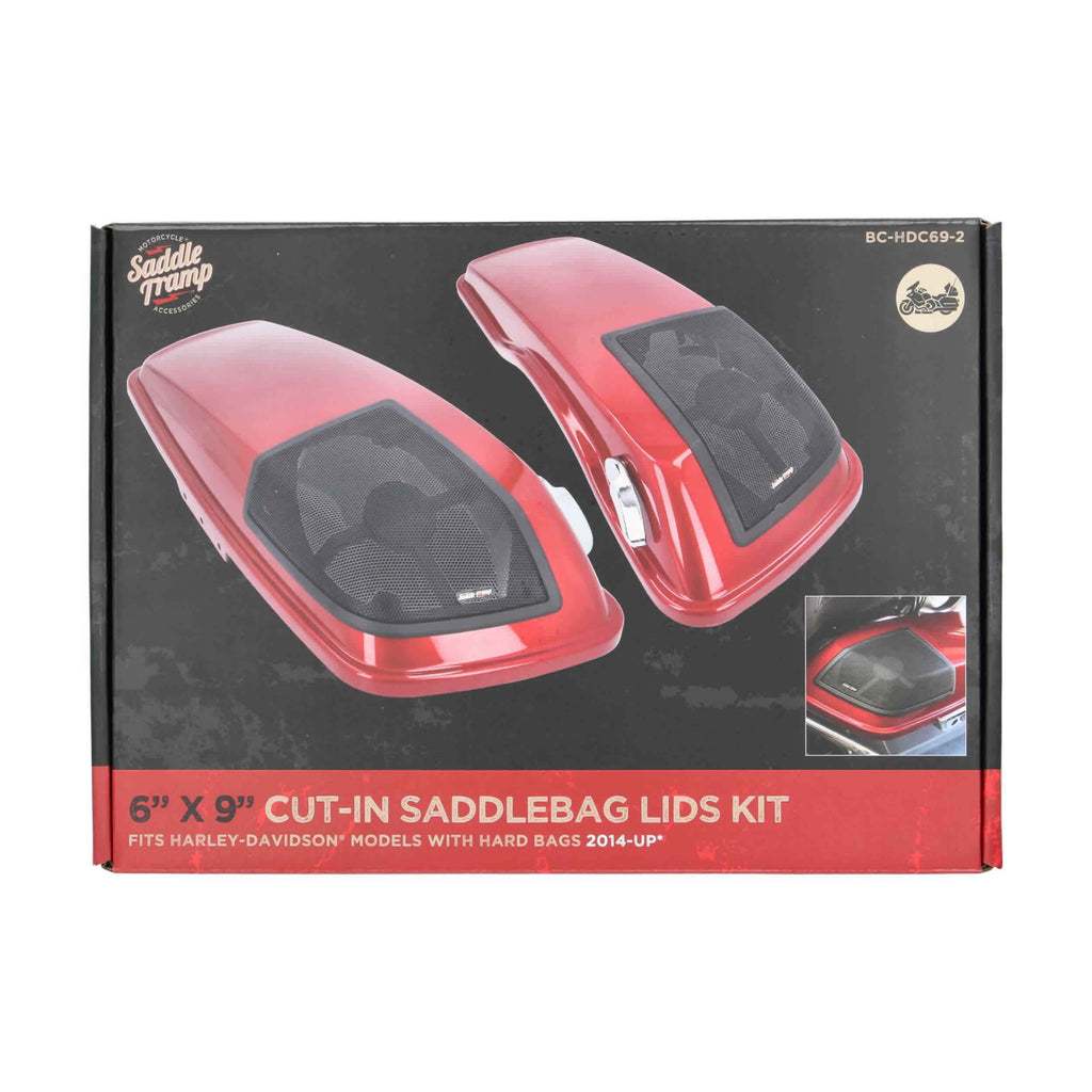 Saddle Tramp BC-HDC69-2 Cut-In Saddlebag Lids - Compatible Fits for Select Harley-Davidson® Models 2014-2023.5
