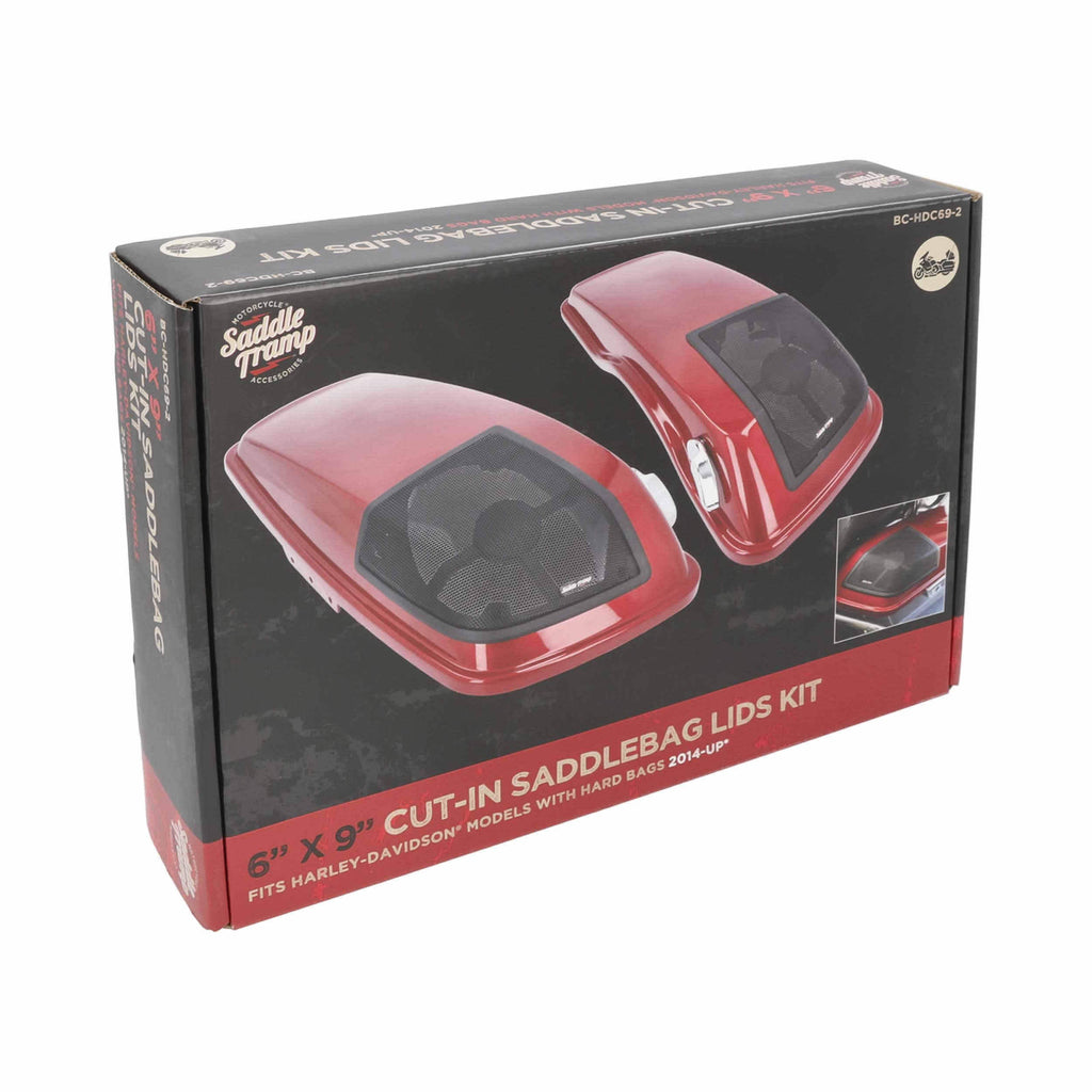 Saddle Tramp BC-HDC69-2 Cut-In Saddlebag Lids - Compatible Fits for Select Harley-Davidson® Models 2014-2023.5