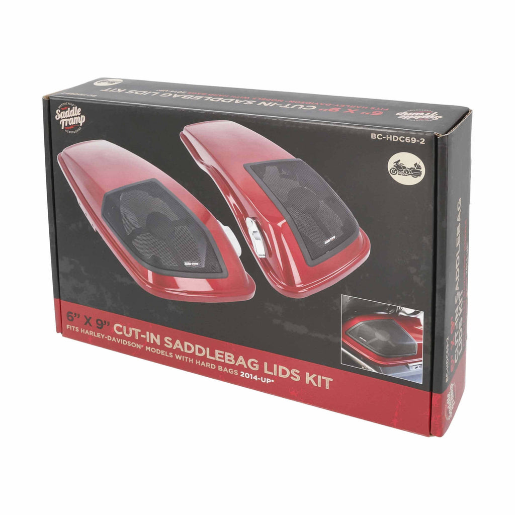 Saddle Tramp BC-HDC69-2 Cut-In Saddlebag Lids - Compatible Fits for Select Harley-Davidson® Models 2014-2023.5