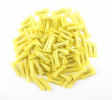 Charger l&#39;image dans la galerie, MK Audio KBC1210Y 100 pcs 12 - 10 Gauge AWG Yellow insulated Nylon crimp terminals connectors Butt Connectors