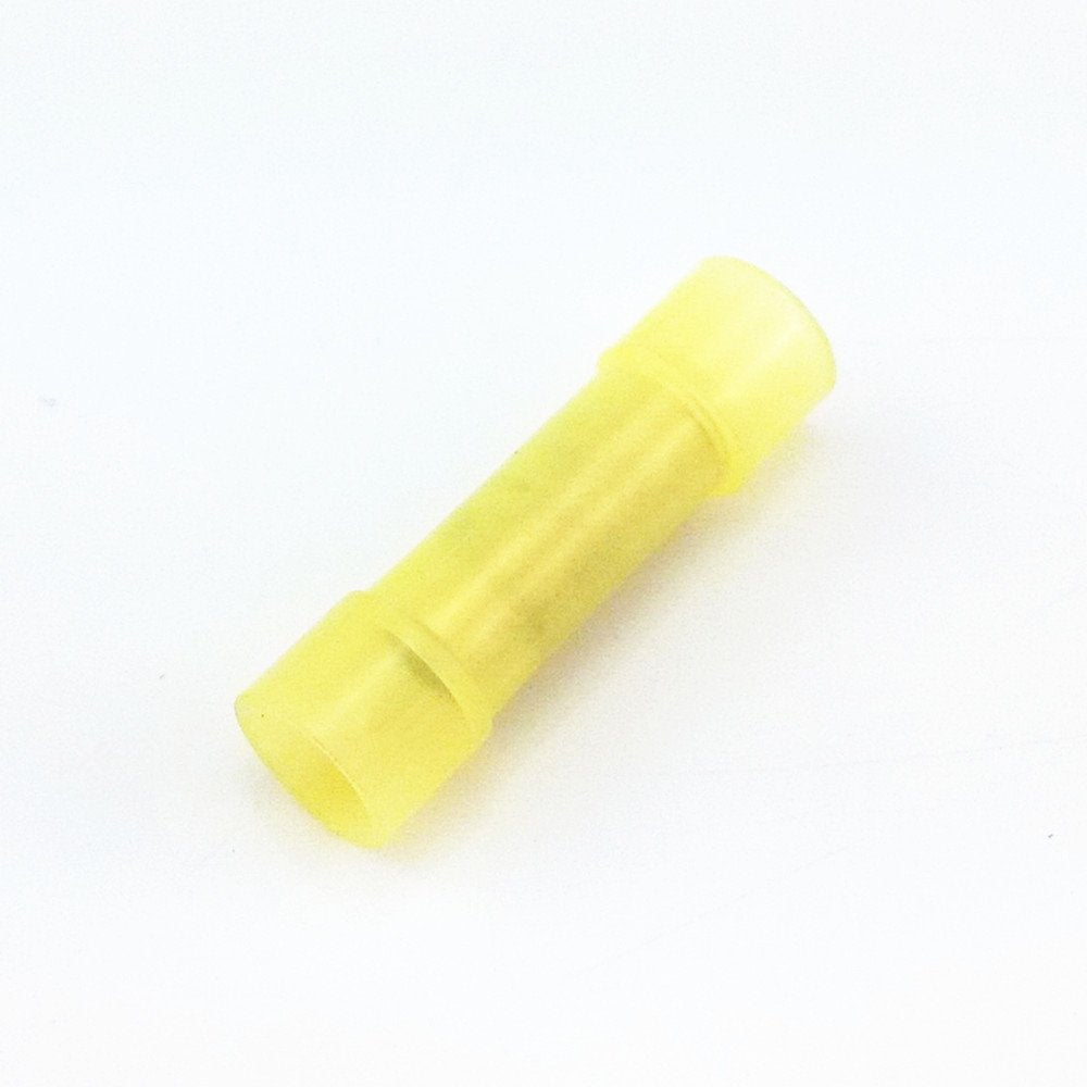 XP Audio BC1210Y 500 pcs 12 - 10 Gauge AWG Yellow insulated Nylon crimp terminals connectors Butt Connectors