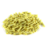 XP Audio BC1210Y 500 pcs 12 - 10 Gauge AWG Yellow insulated Nylon crimp terminals connectors Butt Connectors