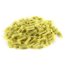 Load image into Gallery viewer, American Terminal BC1210Y 100 pcs 12 - 10 Gauge AWG Yellow insulated Nylon crimp terminals connectors Butt Connectors