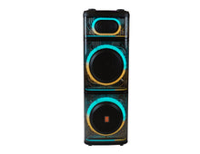 Load image into Gallery viewer, 2 MR DJ BEVERLY HILLS 55000W Dual 12” Bluetooth Rechargeable Party Speaker Ring Partylights 2 Wireless Mic TWS Portable DJ PA System
