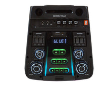 Load image into Gallery viewer, MR DJ BEVERLY HILLS 55000W Dual 12” Bluetooth Rechargeable Party Speaker Ring Partylights 2 Wireless Mic TWS Portable DJ PA System