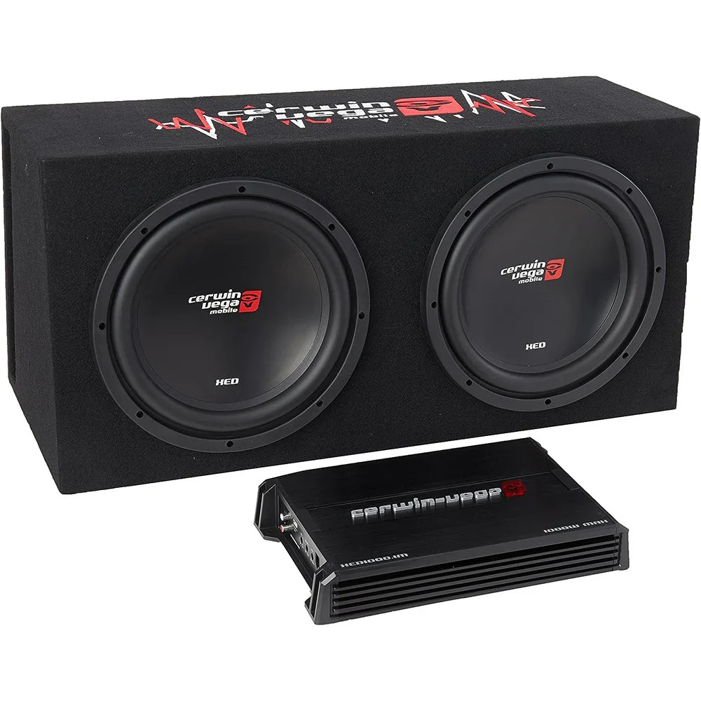 Cerwin Vega BKX212V XED Series Dual 12" Vented Enclosure & Amplifier Bass Package