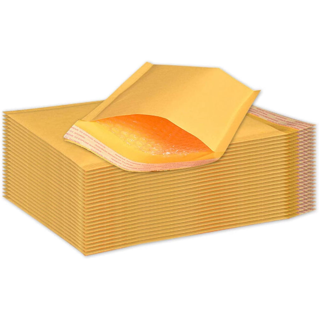 BM Paper 100 #1 7.25X11" Kraft Poly Bubble Mailers Padded Envelopes Bulk Bubble Lined Wrap Polymailer Bags