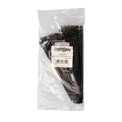 Install Bay BMCT7 Mounting Hole Cable Tie - 7 inch 50 lb - Package of 100