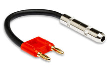 Charger l'image dans la galerie, Hosa BNP-116RD 1/4-inch TS Female to Dual Banana Speaker Adapter - Red