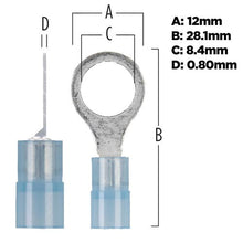 Load image into Gallery viewer, Install Bay BNRT516 Blue Nylon Ring Terminal 16-14 Gauge 5/16 in - Pack of 100