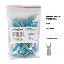 Charger l'image dans la galerie, Install Bay BNST10 Blue Nylon Spade Terminals 16-14 Gauge #10 - Package of 100