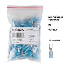 Charger l'image dans la galerie, Install Bay BNST6 Blue Nylon Spade Terminals 16-14 Gauge #6 - Package of 100