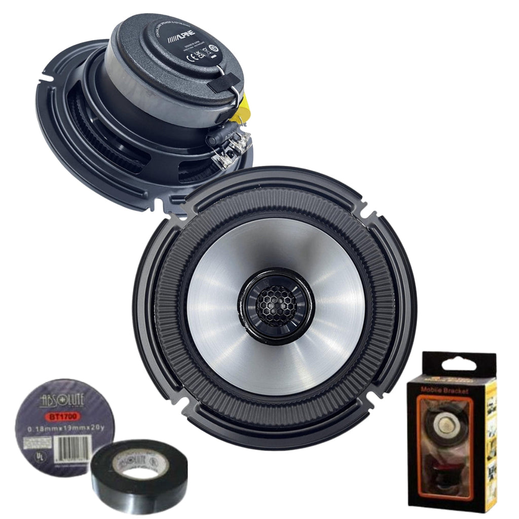 Alpine BRV-S65 6.5" BassRev™ Speaker Set Bundle