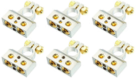 6 DC Sound DBTC300N 0/2/4/6/8 AWG Single Negative Power Battery Terminal Connectors Chrome