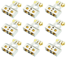 Load image into Gallery viewer, 9 MK Audio MBTC300N 0/2/4/6/8 AWG Single Negative Power Battery Terminal Connectors Chrome