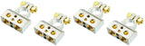 2 MK Audio MBTC300PN 0/2/4/6/8 AWG Single Positive & Negative Power Battery Terminal Connectors Chrome