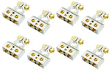 4 American Terminal ABTC300PN 0/2/4/6/8 AWG Single Positive & Negative Power Battery Terminal Connectors Chrome