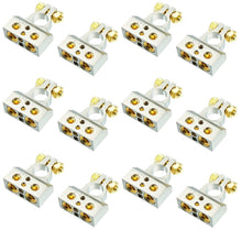 Load image into Gallery viewer, 6 American Terminal ABTC300PN 0/2/4/6/8 AWG Single Positive &amp; Negative Power Battery Terminal Connectors Chrome