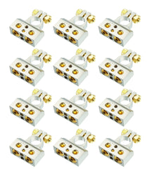 12 DC Sound DBTC300P 0/2/4/6/8 AWG Single Positive Power Battery Terminal Connectors Chrome