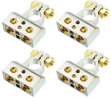 Charger l&#39;image dans la galerie, 4 American Terminal ABTC300P 0/2/4/6/8 AWG Single Positive Power Battery Terminal Connectors Chrome