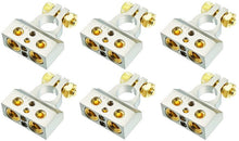 Charger l&#39;image dans la galerie, 6 American Terminal ABTC300P 0/2/4/6/8 AWG Single Positive Power Battery Terminal Connectors Chrome