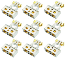 Load image into Gallery viewer, 12 MK Audio MBTC300P 0/2/4/6/8 AWG Single Positive Power Battery Terminal Connectors Chrome
