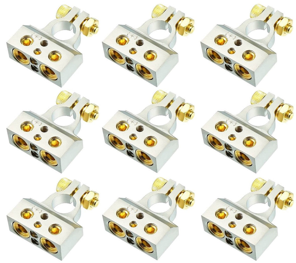 9 Patron PBTC300P 0/2/4/6/8 AWG Single Positive Power Battery Terminal Connectors Chrome