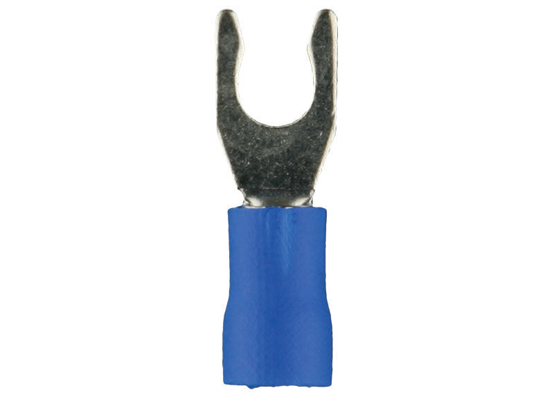Install Bay BVLST8 Blue Vinyl Locking Spade Terminal 16-14 Gauge #8