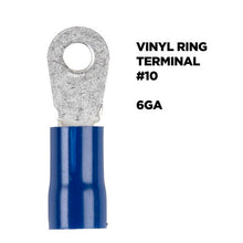 Load image into Gallery viewer, Install Bay BVRT610 Blue Vinyl Ring Terminal 6 Gauge #10 - Package of 25