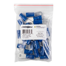 Load image into Gallery viewer, Install Bay BVRT610 Blue Vinyl Ring Terminal 6 Gauge #10 - Package of 25