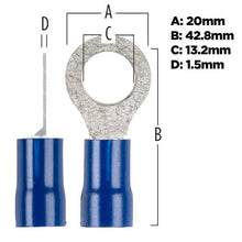 Load image into Gallery viewer, Install Bay BVRT612 Blue Vinyl Ring Terminal 6 Gauge 1/2 inch - Package of 25