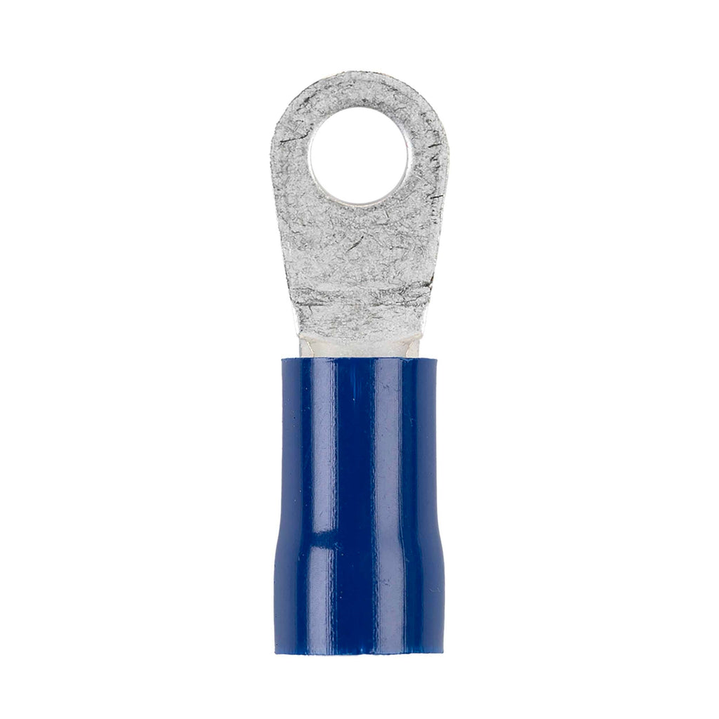 Install Bay BVRT614 Blue Vinyl Ring Terminal 6 Gauge 1/4 Inch - Package of 25