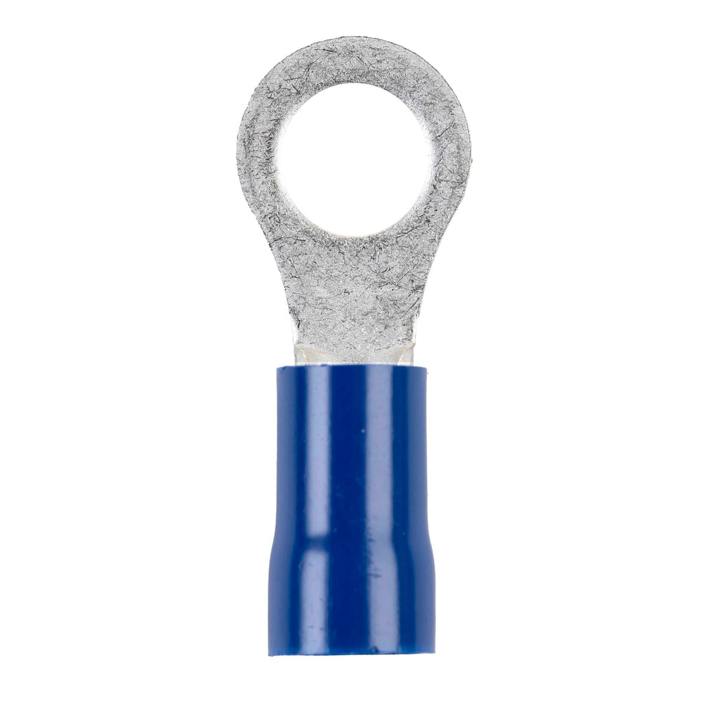 Install Bay BVRT638 Blue Vinyl Ring Terminal 6 Gauge 3/8 Inch - Package of 25