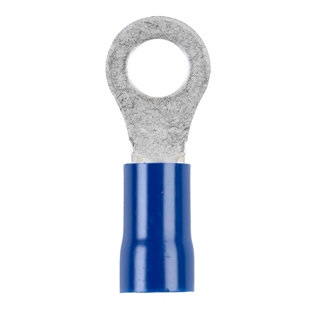 Install Bay BVRT6516 Blue Vinyl Ring Terminal 6 Gauge 5/16 inch - Package of 25