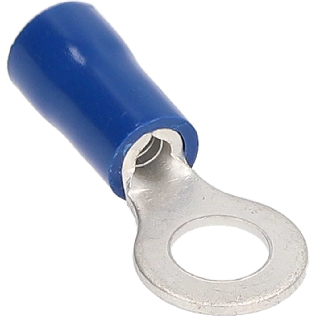 Install Bay BVRT6 Blue Vinyl Ring Terminal 16-14 Gauge #6 - Package of 100