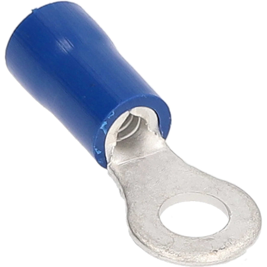Install Bay BVRT8 Blue Vinyl Ring Terminal 16-14 Gauge #8 - Package of 100