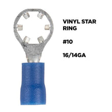 Charger l'image dans la galerie, Install Bay BVSRT10 BLUE #10 STAR RING TERMINAL 16-14 Pack of 100